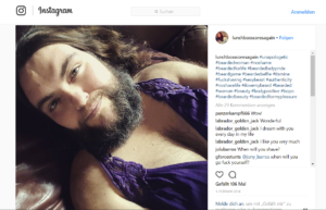 Ausschnitt aus dem Instagram-Profil von RoseGeil: Sie fühlt sich mit Bart so schön wie nie zuvor