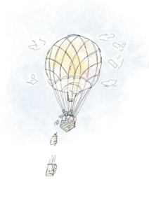 Heißluftballon, Ballast abwerfen, Dinge aus dem Fenster werfen